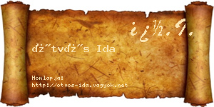 Ötvös Ida névjegykártya